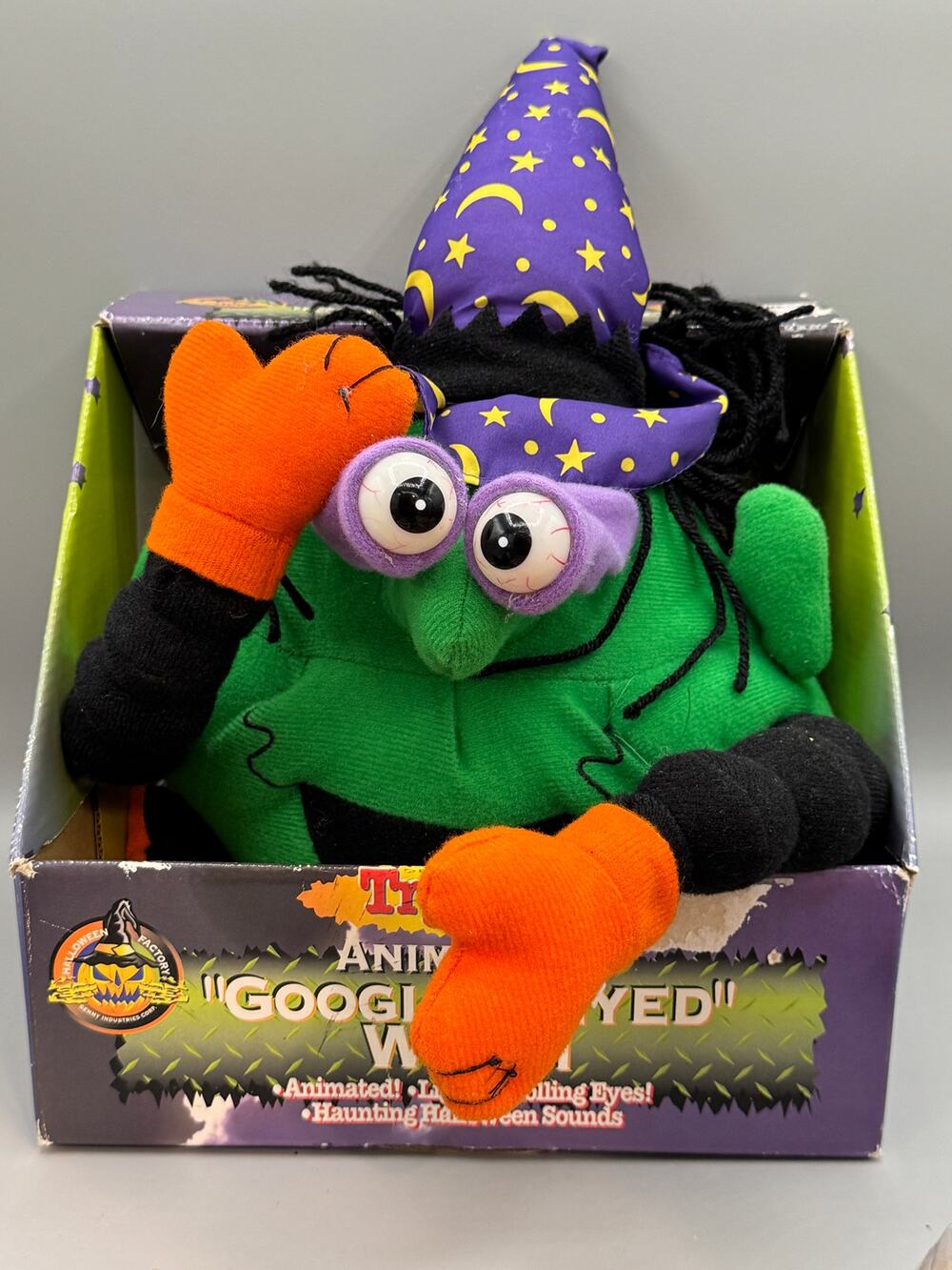 Gemmy Animated "Googley Eyed Witch" 1997 w/ Box